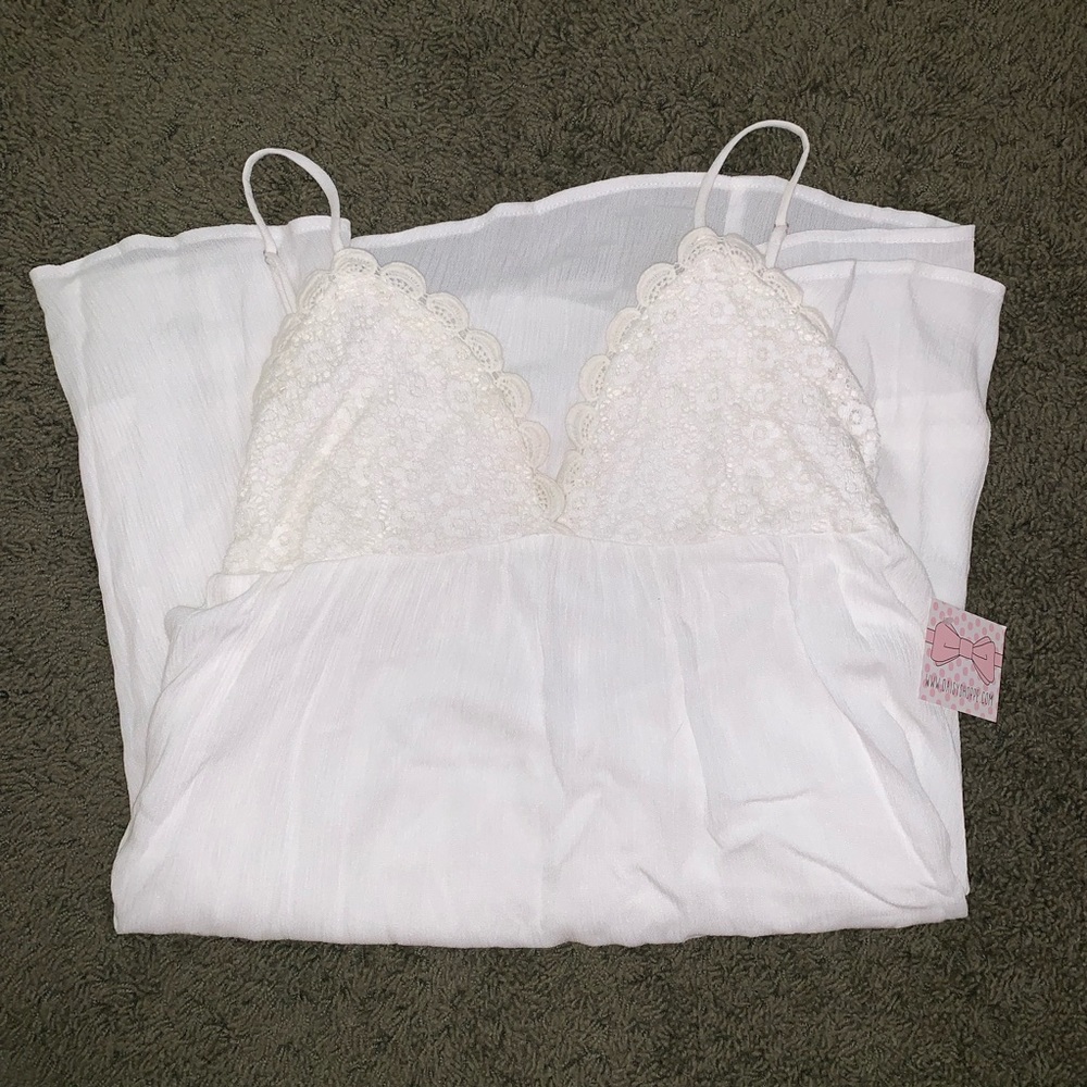 Daisy Shoppe White Lace Tank Dress